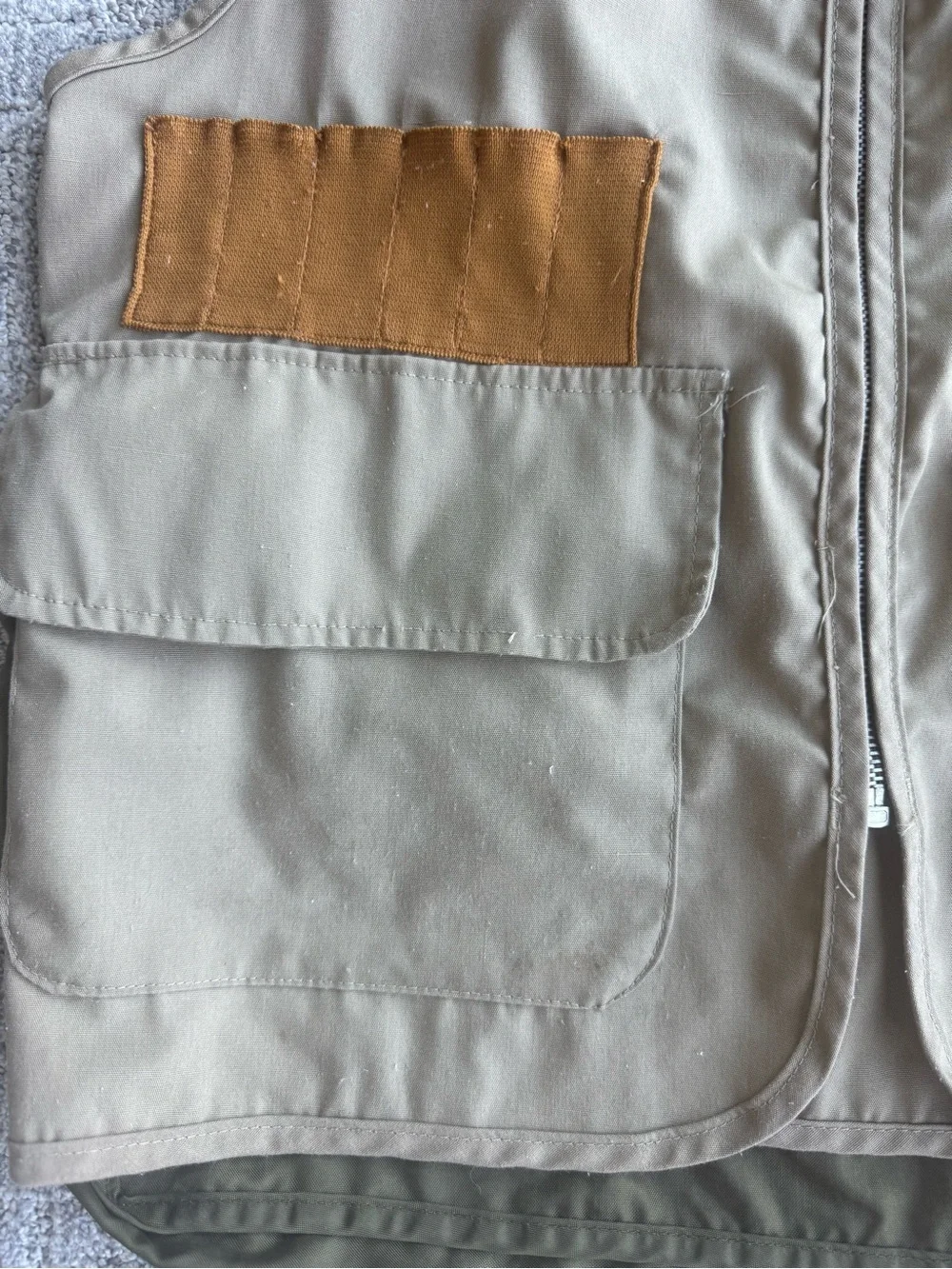 Vintage SAFTBAK Pheasant Hunting Field Vest Utility Gorpcore Safari Tan